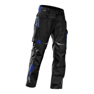 Kübler Pulsschlag Hose 2324 schwarz/kornblumenblau Größe 28 - Arbeitshose & Bundhose mit ergonomischem Schnitt für optimale Bewegungsfreiheit, ausgestattet mit mehreren praktischen Taschen und CORDURA-Verstärkungen für zusätzliche Langlebigkeit.