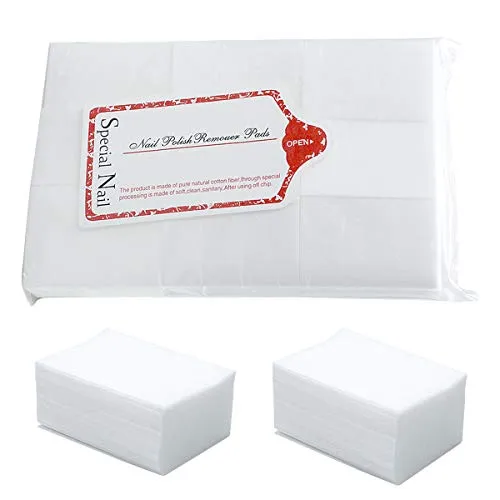 Stück Fusselfrei Nagellackentferner Wattepads, Nagel Zelletten Nail Art Wipes Tücher, Nagel Wischen Baumwolle Pads, Nagellack Reinigung Pads für Entfernung Gesichts Make Up und Nail Polish 400
