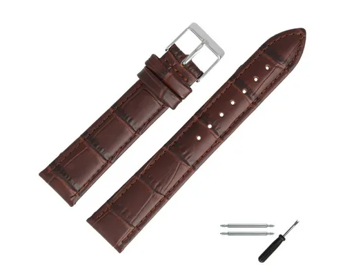 MARBURGER Uhrenarmband 18mm Leder Alligator Prägung