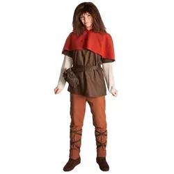 Maskworld Kostüm Ronja Räubertochter Kostüm - Fasching Mittelalter, Besonders hochwertiges Kostüm zum Astrid Lindgren-Filmklassiker braun XL