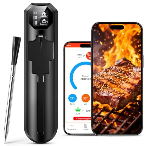maxtachi Kabelloses Fleischthermometer mit Bluetooth