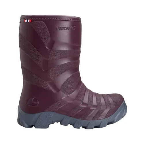 Viking Ultra Warm grape/grey (4803) 23 - Kinder Winterstiefel - Kinder Stiefel, ideal für skandinavische Winter, schützt bis -20 °C mit leichtem An- und Ausziehen und herausnehmbarer Einlegesohle für Hygiene.