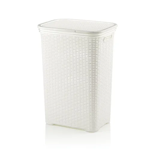 Kela Badezimmer 23410 Wäschekorb aus Kunststoff in weiß von Kela