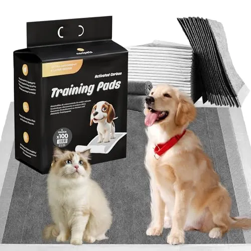 Nanipets® Trainingspad für Hunde Welpenunterlagen, Superabsorbierendes & Auslaufsichere Aktivkohle-Hunde-PIPI-Pads, 33 x 45 cm Pet Pads, 100 Stück