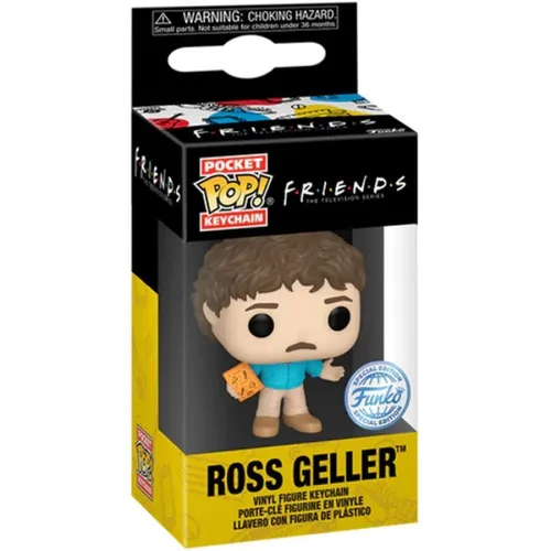 Funko POP! Keychain: Friends - 80s Ross Geller, hochwertiger Vinyl-Schlüsselanhänger und ideales Geschenk für Fans und Sammler