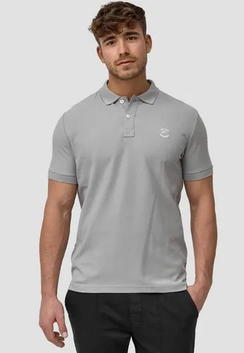 Indicode Herren Wadim Poloshirt aus Baumwolle | Poloshirt mit klassischem Schnitt in Lt Grey, S - Klassisches Herren Poloshirt aus hochwertigem Pique Material mit Knopfleiste und Logo Stickerei. Ideal für Freizeit und entspannte Anlässe. Regular Fit für optimalen Tragekomfort.