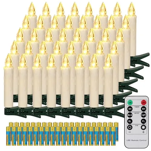 FREEPOWER 40er LED Christbaumkerzen mit Fernbedienung