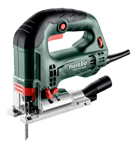 Metabo STEB 100 Quick Stichsäge 601110500 – 710 W - Sägen: Universelle Stichsäge mit Bügelgriff für präzise Schnitte, werkzeuglosem Sägeblattwechsel und zuschaltbarer Späneblasfunktion für optimale Sicht.