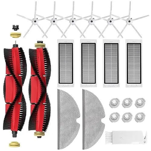 Zubehör für Xiaomi Roborock Saugroboter S5 Max S6 Max S6 Pure S6 MaxV S50 S51 S55 S60 S65 S5 S6, Ersatzteile Hauptbürste, Seitenbürste, HEPA Filter, Wischtücher, Filterkern, Reinigungswerkzeug