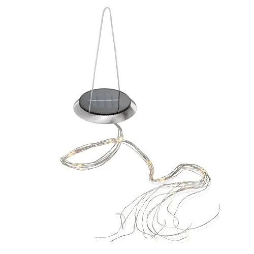 esotec Solar Lichterbündel Lichterkette hängend Tamara 100 micro-LEDs - Gartenleuchten mit 100 warmweißen Micro-LEDs, energieeffizient und ideal für stimmungsvolle Dekorationen im Außenbereich, auch im Winter einsetzbar.