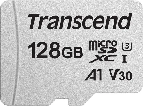 Transcend microSDXC 300S 128 GB - UHS Class 10 Speicherkarte, 100 MB/s Lesegeschwindigkeit für schnelle Datenübertragungen