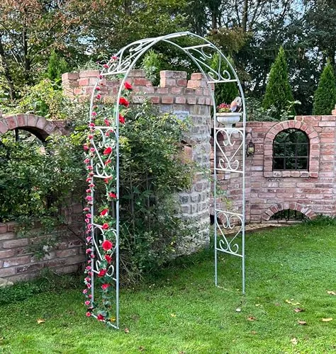 DanDiBo Rosenbogen 120 cm – Stabiler Metall Gartenbogen von DanDiBo
