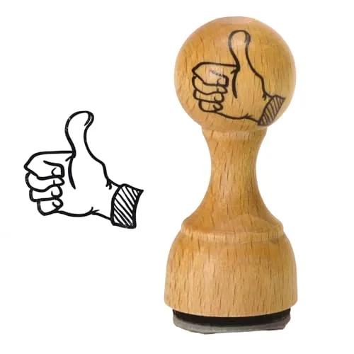 trendaffe Der Daumen Lehrerstempel Holzstempel
