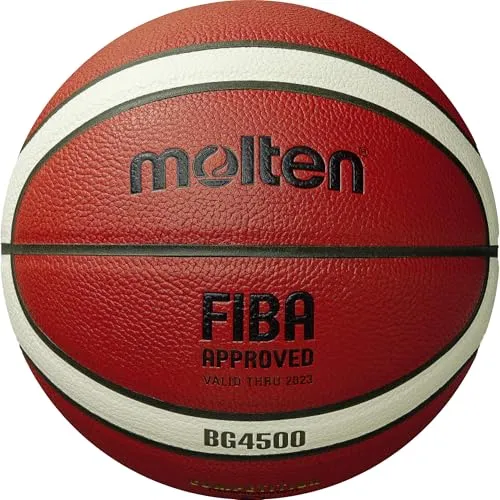 Molten Basketball-B6G4500 orange/Ivory 6 - Hochwertiger Wettkampfball aus Kunstleder in Naturlederoptik. Ideal für Erwachsene, mit verbessertem Oberflächenkonzept und Dämpfungsschicht für optimale Spielbarkeit.