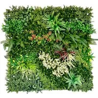 Primaflor Jade B - Kunstpflanzen-Wand 100 x 100 cm - Dekorative Zäune mit UV-beständigen, realistisch aussehenden Pflanzen für Innen- und Außenbereiche – ideal als Sichtschutz und zur Schalldämmung.