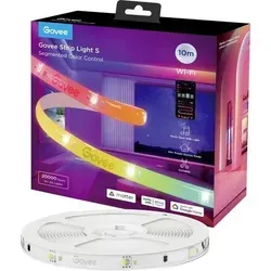 Govee LED-Streifen Strip Light S, RGBW, 10 m - Smart Home dimmbar - Studio Beleuchtung mit 10 m langen, dimmbaren LED-Streifen, steuerbar über App und Sprachassistenten. RGBW-Farbauswahl aus 16 Millionen Farben und Musikfunktion für dynamisches Licht.