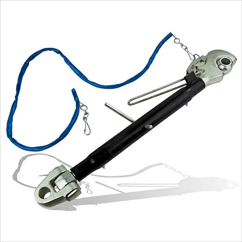 Traktor Oberlenker mit Schnellfanghaken und Gabelkopf 940 Kat 3 III - Baumaschinen Oberlenker für Schlepper bis 100 PS, aus hochwertigem, verzinktem Material mit einer maximalen Belastung von 12 Tonnen und zwei Schmiernippeln für einfache Wartung.