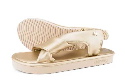 Flip Flop fauna*sandal Sandale, gold - Wanderschuhe in Größe 42, aus 100% Polyurethan für hohen Tragekomfort und eine stilvolle goldene Optik, perfekt für Sommerabenteuer.