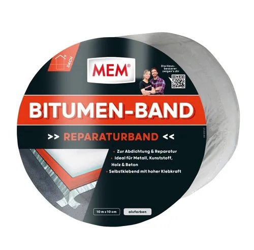 MEM Bitumen-Band 10m x 10cm alu