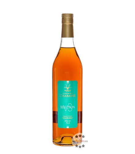 Cognac Chabasse VS Selection - 0.7 l Genuss - Cognac Chabasse VS Selection, glänzendes Gold, verführerische Noten von Vanille und Nüssen, ideal als eleganter Digestif oder stilvoller Begleiter am Kamin.