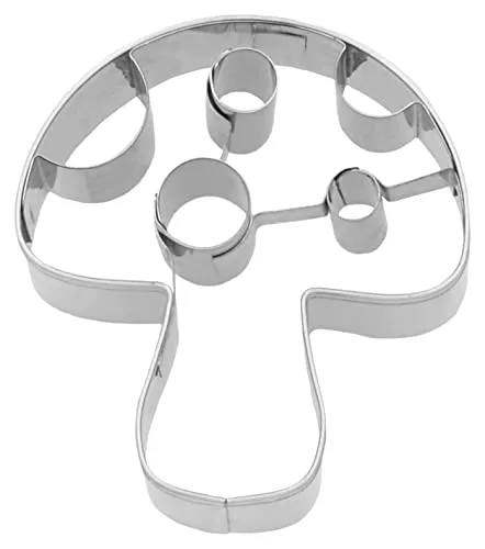 Birkmann, Pilz Ausstecher, zum Ausstechen und Dekorieren von Plätzchen, Marzipan und Fondant, Edelstahl, spühlmaschinengeeignet, 5,5 cm