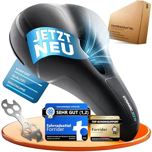 Forrider Fahrradsattel Ergonomisch, Memory Foam und Innovative Federung maximalen Fahrkomfort bequem & weich|2025| für E-Bike & Fahrrad | Sattel für Damen & Herren City/MTB/Rennrad/Trekking (trakking)