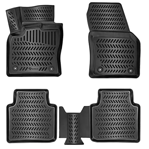 Elmasline Design 3D Gummimatten Set für Renault Captur 2013-2019 - Fußmatten mit perfekter Passform und extra hohem Rand (5cm) für zuverlässigen Schutz vor Schmutz und Flüssigkeiten. Strapazierfähig und pflegeleicht dank hochwertigem TPE Material.