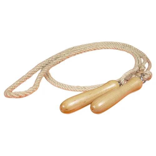 Springseil Hanf mit Holzgriff Springseil Sprungseil Hüpfseil Seilspringen 280cm