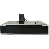 Büromöbel Chef Schreibtisch KEHL XXL schwarz in schwarz von Jet-Line