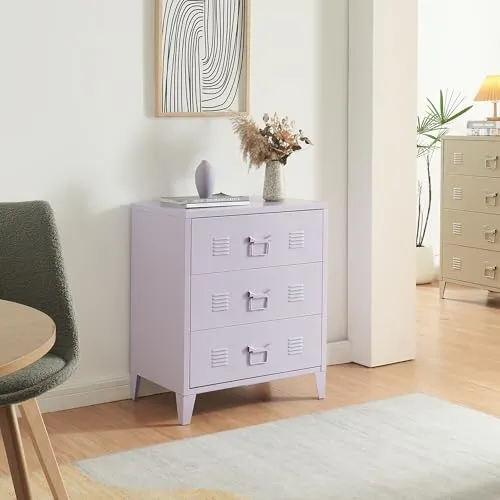 en.casa Mehrzweckschrank »Hämeenlinna« mit 3 Schubladen - Hochschrank im Industriedesign mit 3 geräumigen Schubladen, ideal für vielseitige Anwendungen im Wohnzimmer, Büro oder Werkstatt. Schneller Aufbau garantiert!