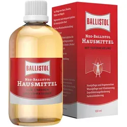 Neo-Ballistol Hausmittel 100 ML - Vielseitiges Pflegeöl für Haut, Massage und Nagelpflege. Ideal zur Unterstützung der Hautregeneration, zieht schnell ein und macht trockene Haut geschmeidig.