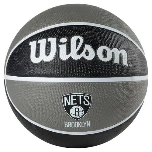 Wilson Basketball NBA TEAM TRIBUTE Brooklyn Nets, Größe 7 in schwarz von Wilson
