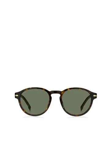 Boss 1506/S Herren-Sonnenbrille - Stilvolle Panto-Form - Brillen Kategorie: Boss Herren-Sonnenbrille mit braunem Acetat-Gestell und G15 Vollfarbigen Gläsern, ideal für modische Akzente im Alltag.