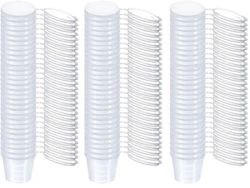 PIQIUQIU 50 Stück Kunststoffbehälter mit Deckel, 4OZ/100 ml Auslaufsichere, Mikrowellengeeignet, Wiederverwendbar,für Soßen, Dips, Gewürze, Snacks, Diamantzeichnung