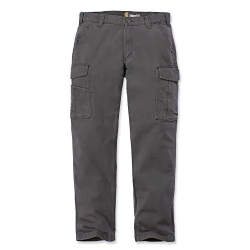 Carhartt Rigby Cargohose - Dunkelgrau - W33/L34 - Motorradhosen mit vielseitigen Verstaumöglichkeiten, robustem Rugged Flex® Material für optimale Bewegungsfreiheit und praktische Taschen für dein Handy und mehr.