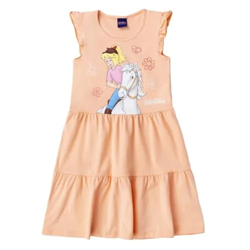 Bibi & Tina A-Linien-Kleid - Peach Pearl - Kleider für Mädchen, aus 95% Baumwolle, ideal für den Freizeitlook, bequem und leicht zu pflegen mit Maschinenwäsche.