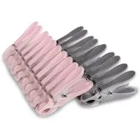 ProHome Wäscheklammern Anthrazit Rosa 20er Pack