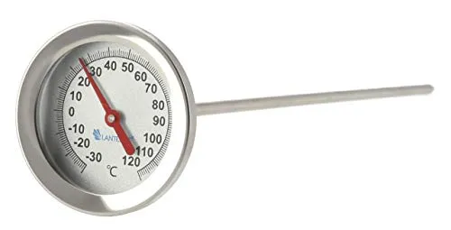 Lantelme Kompostthermometer Edelstahl mit mit 30cm langer Sonde | Temperaturüberwachung -30°C bis 120°C zur Förderung der Zersetzung | Analog Gewächshaus Kompost Thermometer für Garten Komposter