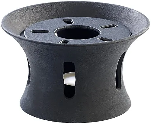 Rosenstein & Söhne Zubehör zu Teekanne schwarz: Stövchen aus Gusseisen für asiatische Teekanne (Teebereiter-Kanne, Tee-Kännchen, Teelichter)