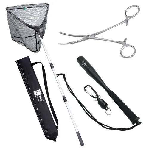 Zite Fishing Gummierter Kescher 2,10m mit Hakenlöser