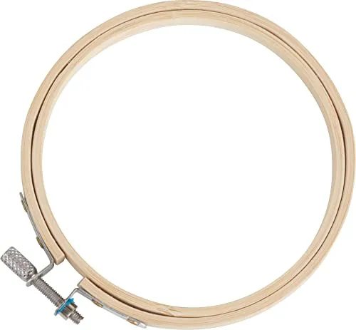 VBS Stickrahmen Holz 20 cm Rund Stickrahmen Holzrahmen für Handarbeiten Ganzjährig geeignet Ideal für DIY Projekte und Dekorationen Ø 11 cm