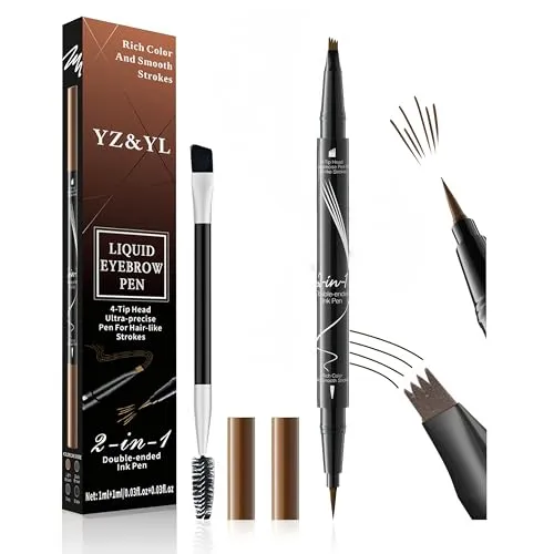 YZ&YL Wasserfester Augenbrauenstift,3D Eyebrow Pencil (Hellbraun)
