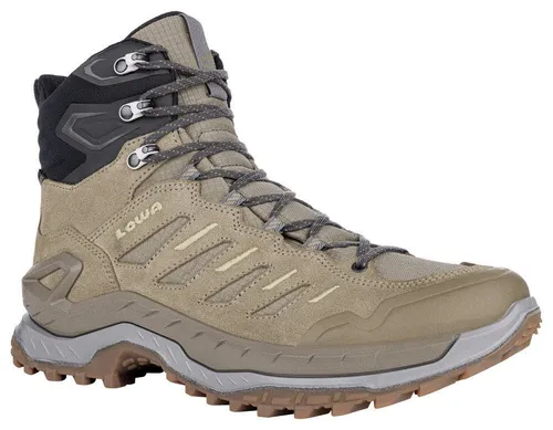 Lowa INNOVO GTX MID Wanderschuh - Wanderschuh in Größe 44.5, DUNE/GRAU, aus hochwertigem Leder, ideal für anspruchsvolle Wanderungen dank wasserdichter GTX-Membran.