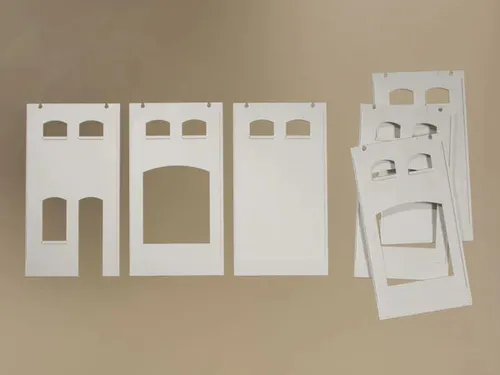 Auhagen, 80719, Wand 2410I, 2410J, Wände 2410L geputzt, Bausatz / H0 - BKS