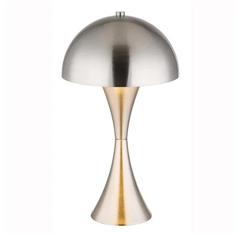 GLOBO LIGHTING LED Tischleuchte, Warmweiß, 36,1 cm - Nachttischleuchte aus mattem Metall mit minimalistischen Design, inklusive energiesparendem LED-Leuchtmittel für warmweißes Licht und einfache Bedienung durch Wippschalter.