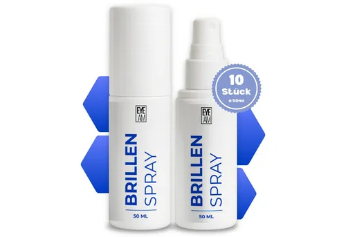 EyeAm Brillenreiniger 50ml, Ideales Werbeprodukt für Augenoptiker, Glasreiniger (10-St)