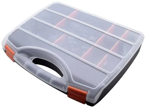 Quadrios 2102CA112 Kabelverschraubung Sortiment PA66 Schwarz (RAL 9005) - Sonstiges Elektromaterial - Praktisches Sortiment in wiederverwendbarer Box, ideal für Service- und Reparaturarbeiten mit allen Standardausführungen.