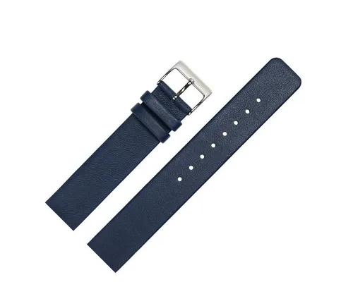 MARBURGER Uhrenarmband 14mm Leder für Skagen in Blau/Silber - Uhrenarmband 14mm aus hochwertigem Rindsleder, seidenmatt, mit Dornschließe. Ideal für Skagen Uhren, sorgt für einen eleganten Look und hohen Tragekomfort.
