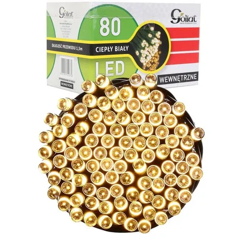 Lampenketten 80 LED Ring warmweiß