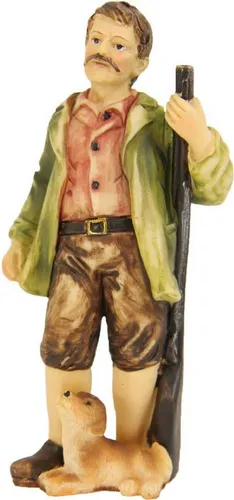 FADEDA Krippenfigur FADEDA Jäger mit Hund, Höhe in cm: 12 von FADEDA